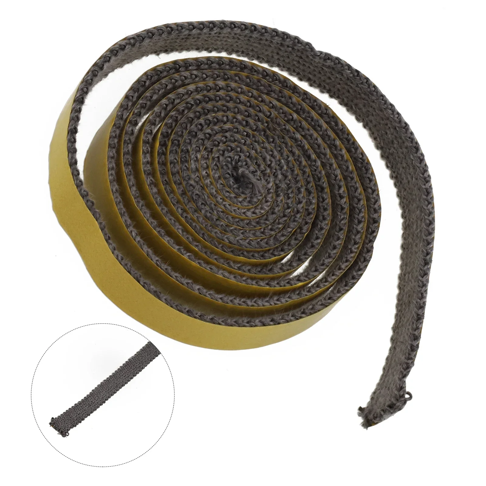 Sealers Self Adhesive Glass Seal 20mmx2m Black Bouncy Fiberglass Flat Stove Fire Rope Low Thermal Conductivity
