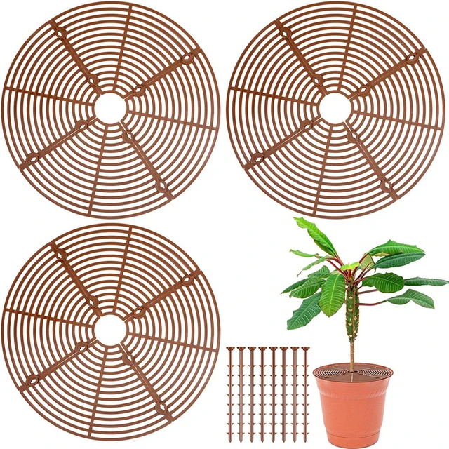 Többcélú Virágcserép Borító Négyzet/Kerek Virágcserépű Rácsos Baba Biztonsági Talajvédő Fedezetek Otthoni Növényvédő Kerti Kiegészítők