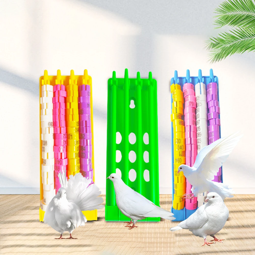 Pigeon Foot Ring Holder 4 Rows Large Space Multicolor Hanging Stand Rack Pet Products Bird Toy Accessories
