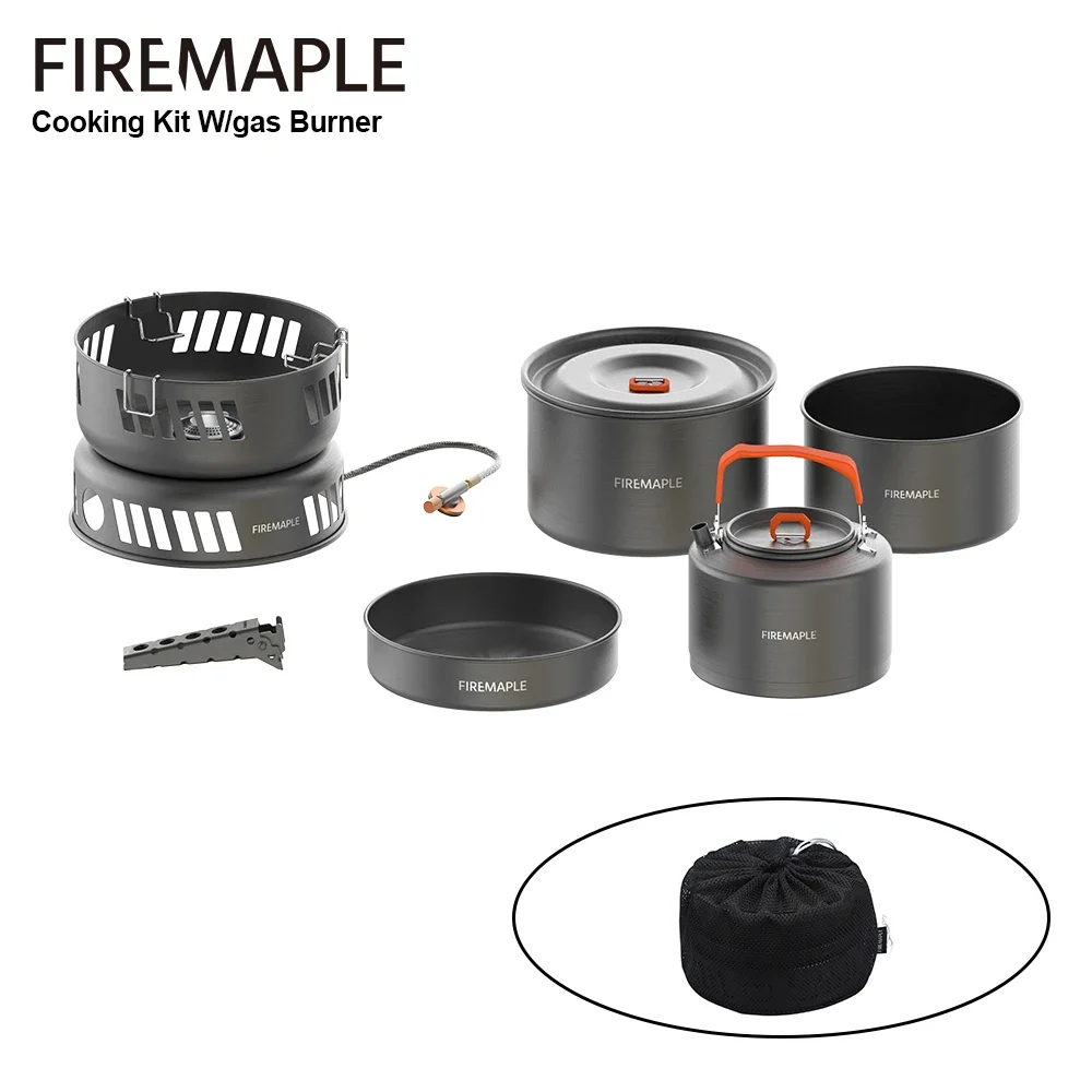 Набор для приготовления пищи Fire-Maple, комплект спиртовой газовой горелки, посуда, уличная плита, набор кастрюль для кемпинга, система приготовления пищи для пешего туризма