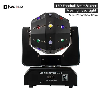 RGBW 축구 램프 이동 헤드 라이트 빔 더블 암 스트로브 프로젝터, 16X3W, 16, 18DMX 무대 DJ 바 파티 무대 조명, 3in 1