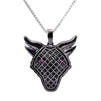 VANAXIN Iced Out Men's Hip Hop Wolf Head Pendant Animal Necklace CZ Zircon Rock Punk Rapper Black Gun Jewelry Gift 2