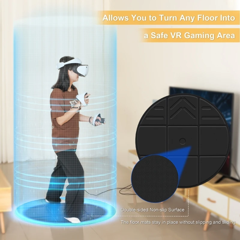 Universal Mat Non-slip Floor Mats Portable Cushion PU Leather Virtual Reality Sports Gaming Cushion for Switches
