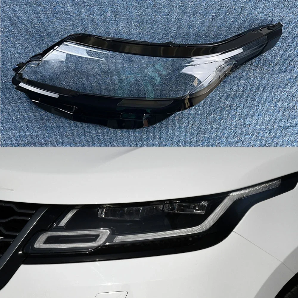 

For Land Rover Range Rover Velar Headlight Cover Lamp Shade Transparent Lampshade Headlamp Shell Lens Plexiglass 2017 2018 ~2020