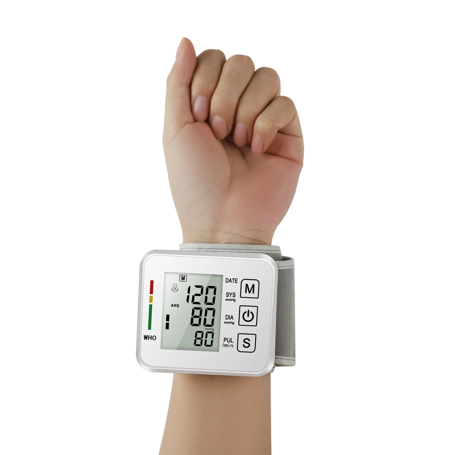 W03 USB Wrist Style Monitor Wrist Electronic Blood Pressure Monitor Portable Home Blood Pressure Monitors for Carry Out