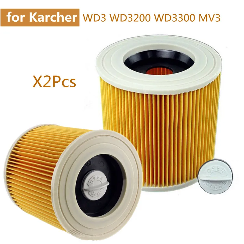 2pcs Replacement Dust Filter Bag Karcher Wd3 Wd3200 Wd3300 Mv3 Vacuum
