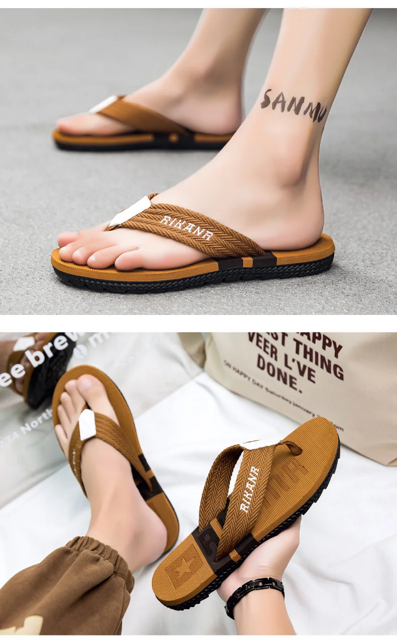 2026 Hochwertige Herren-Flip-Flops, Rutschfest, Verschleißfest, Geruchlos, Neue Sommer-Outdoor-Flip-Flops, Strandsandalen – Detail 11