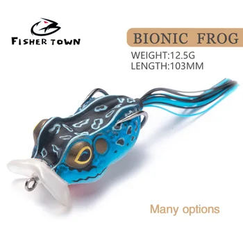 부드러운 두꺼비, 개구리, 농어 미끼, 중공 몸체 물 개구리 낚시 도구, 이중 후크, 부드러운 개구리 모양, 10mm, 12.5g, 1 개 세트 상품 이미지