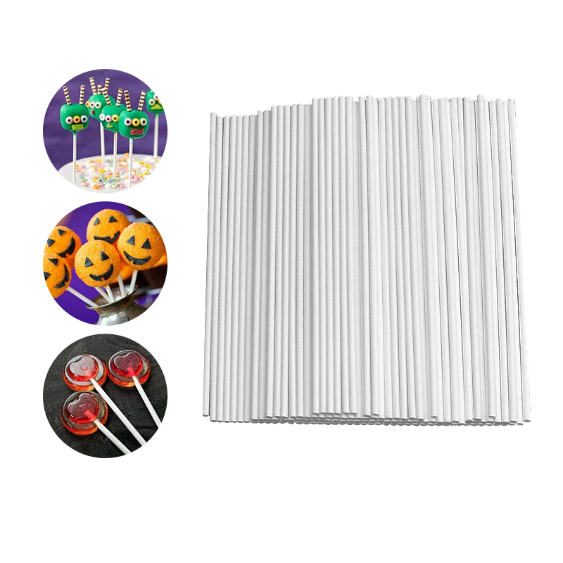100Pcs Eco-friendly Solid Paper Lollipop Stick Cake Pop Sucker Sticks For Chocolate Sugar Candy Lollypop DIY Mold 7/10/15/20cm 100Pcs Eco-friendly Solid Paper Lollipop Stick Cake Pop Sucker Sticks For Chocolate Sugar Candy Lollypop DIY Mold 7/10/15/20cm