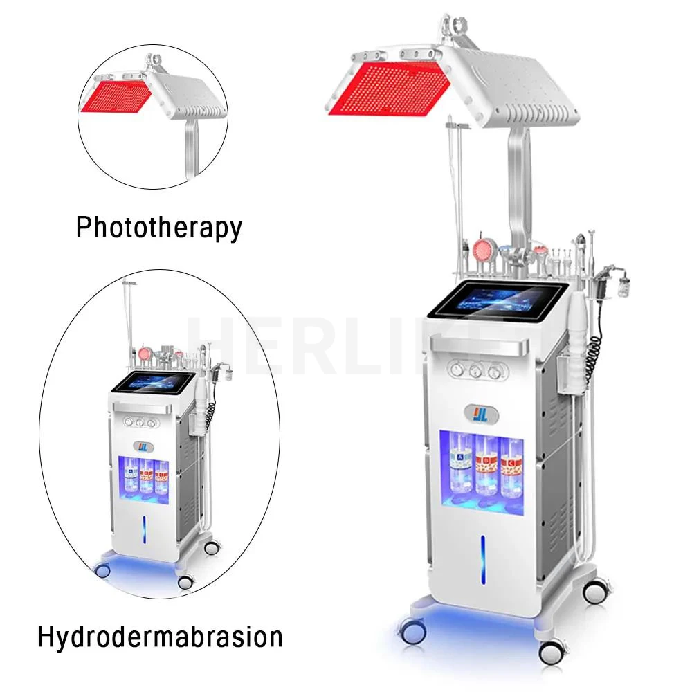 

High Quality Hydra Dermabrasion Aqua Peeling Facial Machine Phototherapy Skin Rejuvenation Oxygen Jet Microdermabrasion Machine