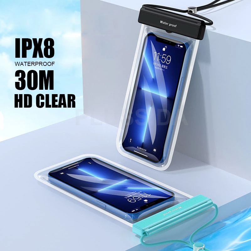 Waterproof Phone Case Under 7.0 inches For iPhone 13 Pro Max Swim Case IPX8 Universal Cover For Huawei Xiaomi Redmi Note Samsung iphone 12 phone case