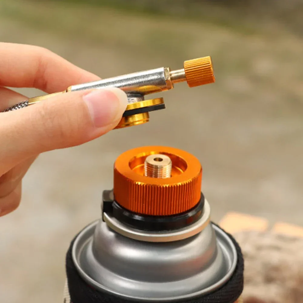 Outdoor Camping Stove Gas Tank Adapter Gas Burner Conversion Head Propane Refill Adapter Converter Camp Supplies