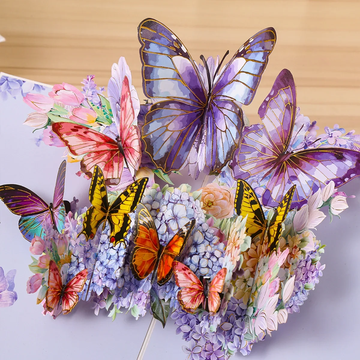 3D Pop-Up Butterfly Cards Birthday Card Anniversary Gifts Postcard Flowers Wedding Invitations Congratulation Card Gift