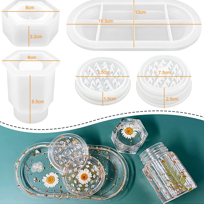 Rolling Makeup Storage Tray Serving Board Ashtray Combination Epoxy Resin  Mold Herb Spice Mills Grinder Silicone Mould - Jewelry Tools & Equipments -  AliExpress