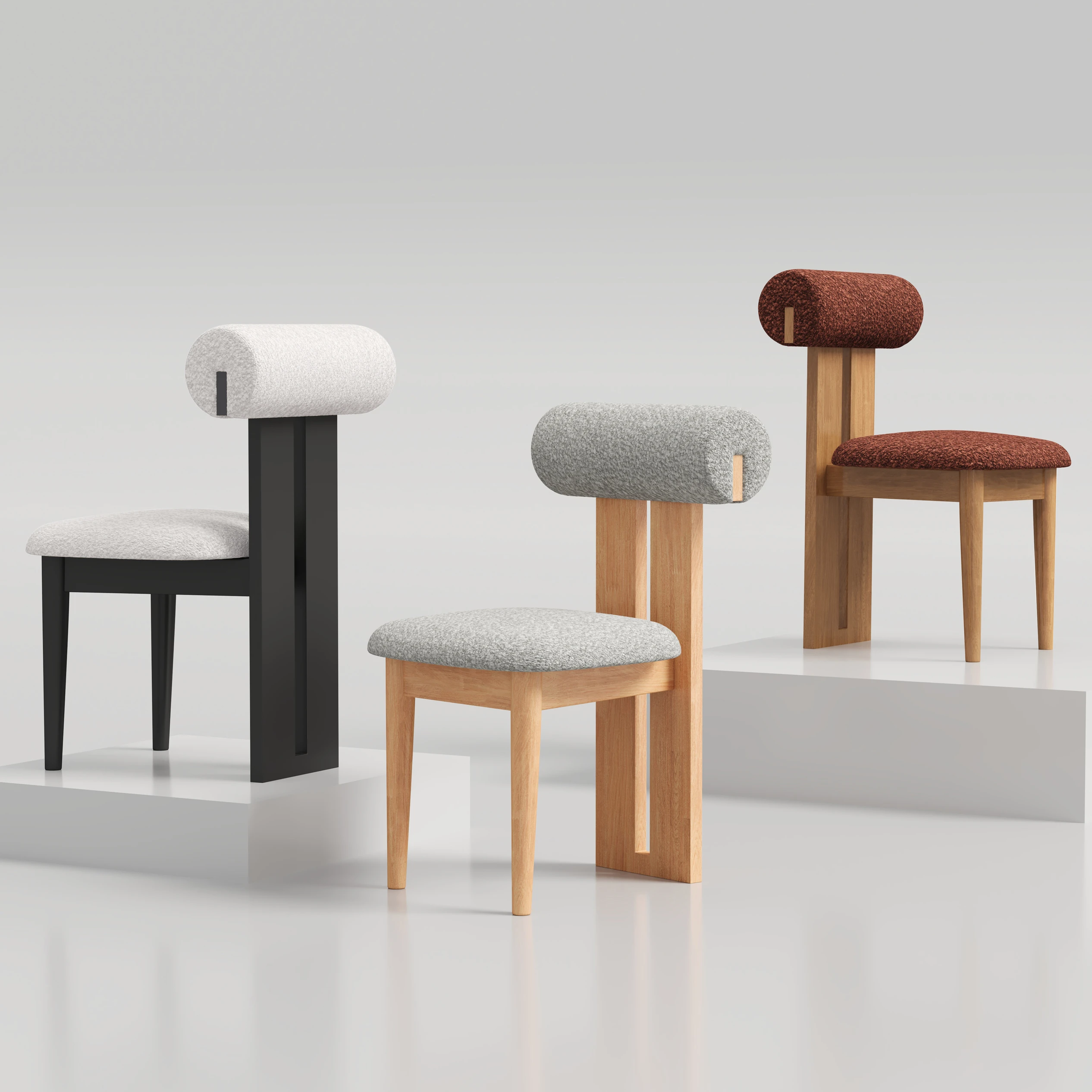ProSeries Mid-Century Dining Chair-Solid Wood Hippo-Inspired Seating for Home & Bistro