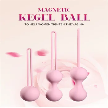 3 Pcs Set Safe Smart Balls Kegel Ball Anal Sex Toys Ball Vagina Tighten Exercise Machine Vaginal Geisha Ball Sex Toys for Women 3