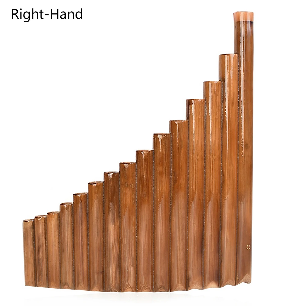 Pan Flute 15 Pipes Natural Bamboo G Key Panpipe Chinese Woodwind Instruments