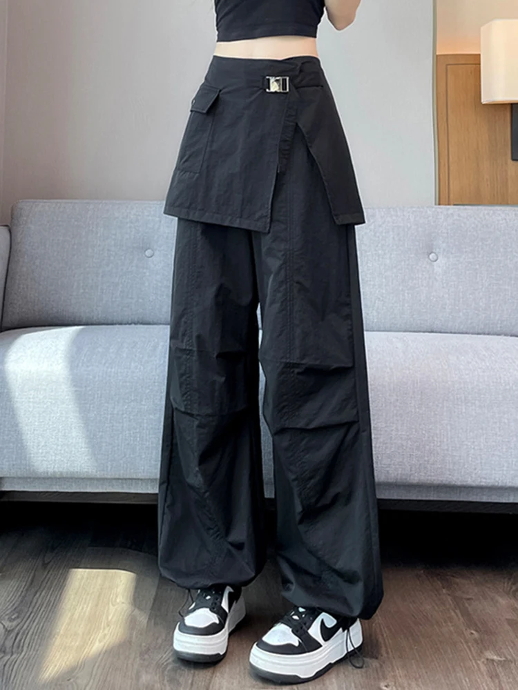 Pure Color High Waist Slim Chic Two Ways To Wear Sweatpants Women Summer New Simple Casual Fashion Loose XS-2XL Female Y2K Pants