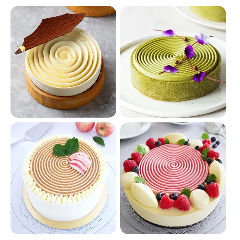 Silikon-Backform für Gebäck, 1/2/6/15 Löcher, 3D-Spiralform, Mousse-Kuchenform, runde Schokoladenform, Bäckereizubehör – Detail 6
