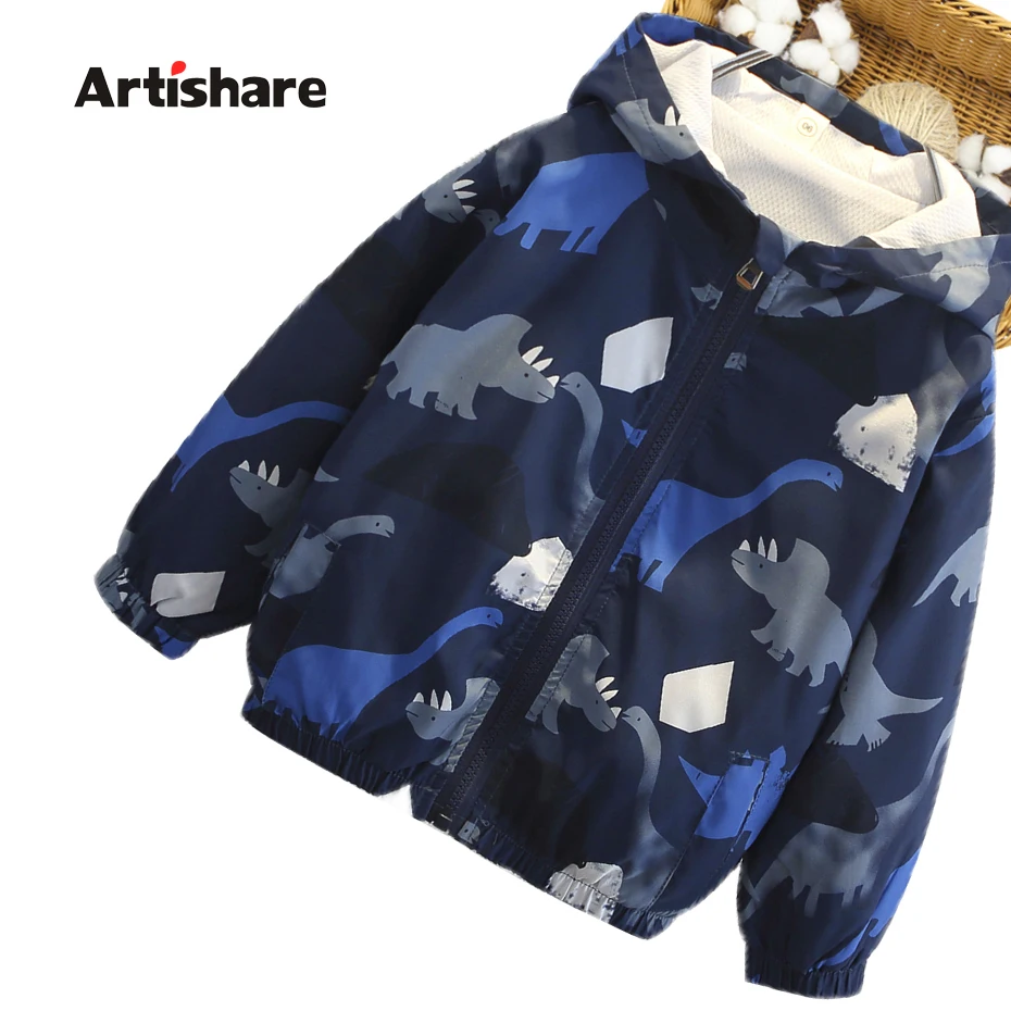 Boys Coat Jacket Cartoon Dinosaurs Coat Casual Style Children Coats Spring Autumn Kids Clothes