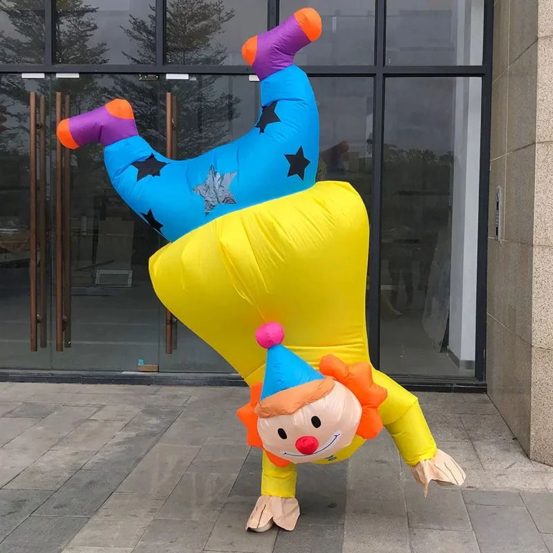 

Clown Cosplay Upside Down Clown Inflatable Costume for Adult Men Women Dance Parties TV Programs Carnivals Opening Celebration