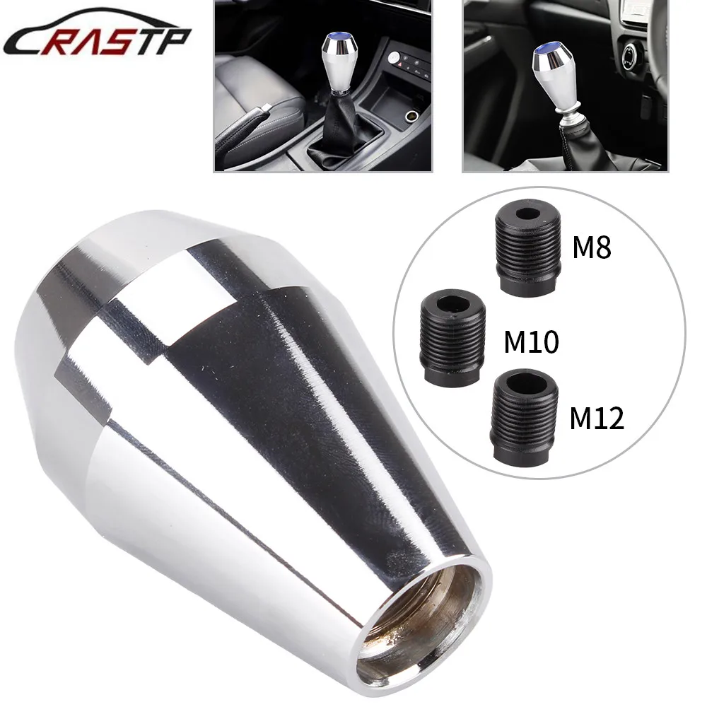 Rastpnew Aluminium Gear Shift Knob Diamond Shape Manual Shifter Dandle
