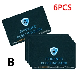 Premium RFID Blocking Card Set - Secure Contactless Protection for Your Cards and Passport (6 - Pack) (6 PCS ColorB)