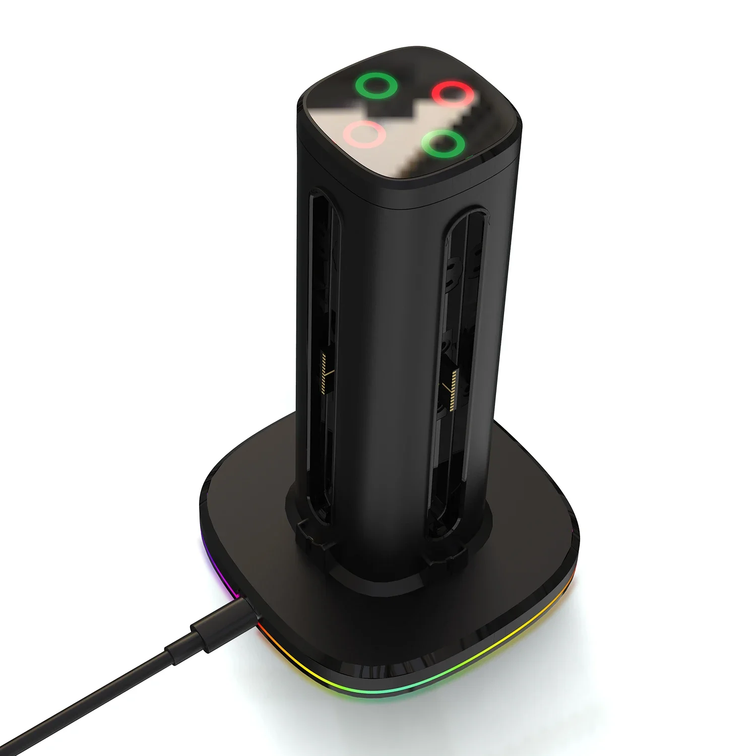 Charging 4 in 1 Charging Station for Switch 2 with LED Indicators,Touch button, USB C Cable,Accessories for Switch 2 RCW307
