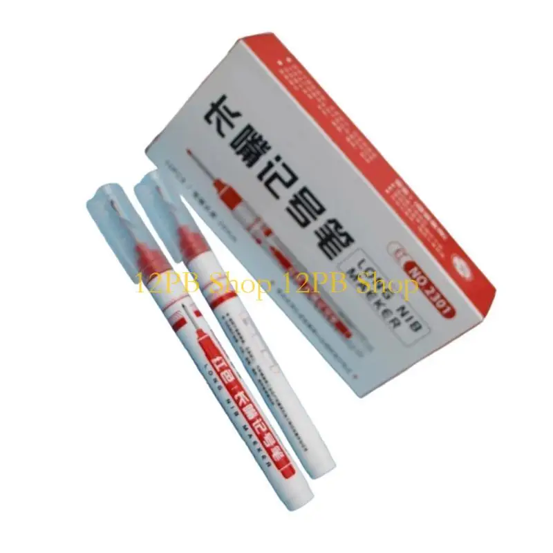 12PB 10Pcs 방수 깊은 도달 마커 20mm 깊은 구멍 마커 긴 팁 목수 마커 금속 나무에 대 한 목공 도구