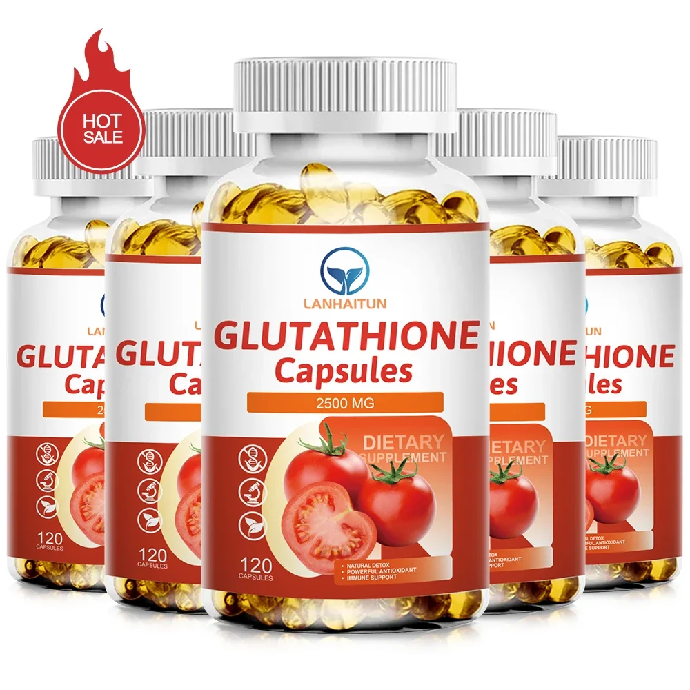 

LANHAITUN 5 Bottles Glutathione Collagen Capsules Antioxidant Boosting Immunity Health Skin Care