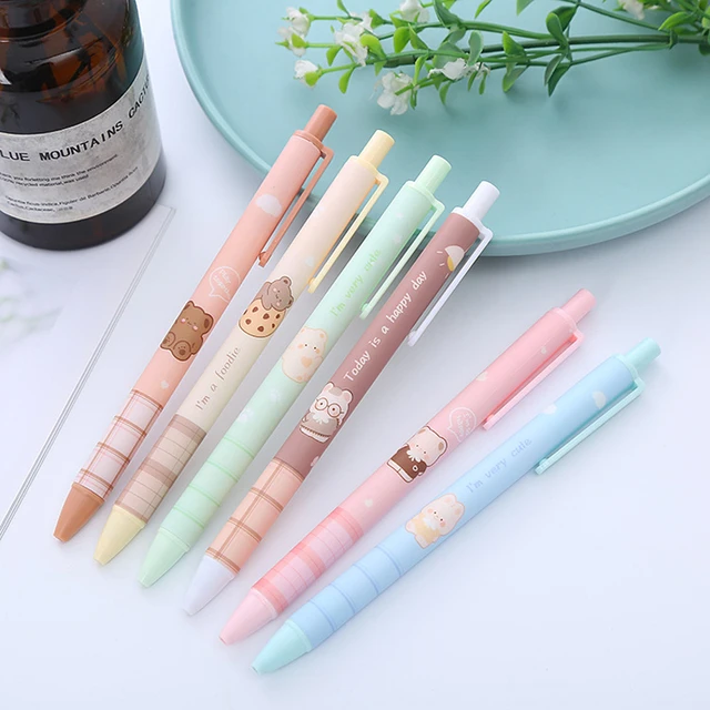 kawaii pens aesthetic school supplies Stationery pen papeleria aesthetic  cosas oficina fancy pen oficina parala escu stationery - AliExpress