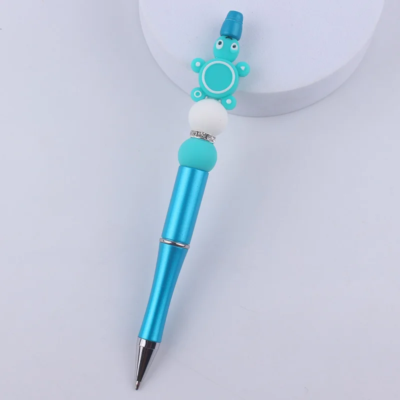 DIY Bead Ballpoint Pens Cartoon Animal Koala Elephant Silicone Beaded Pen Colorful Plastic Multifunctional Ballpoint Pen