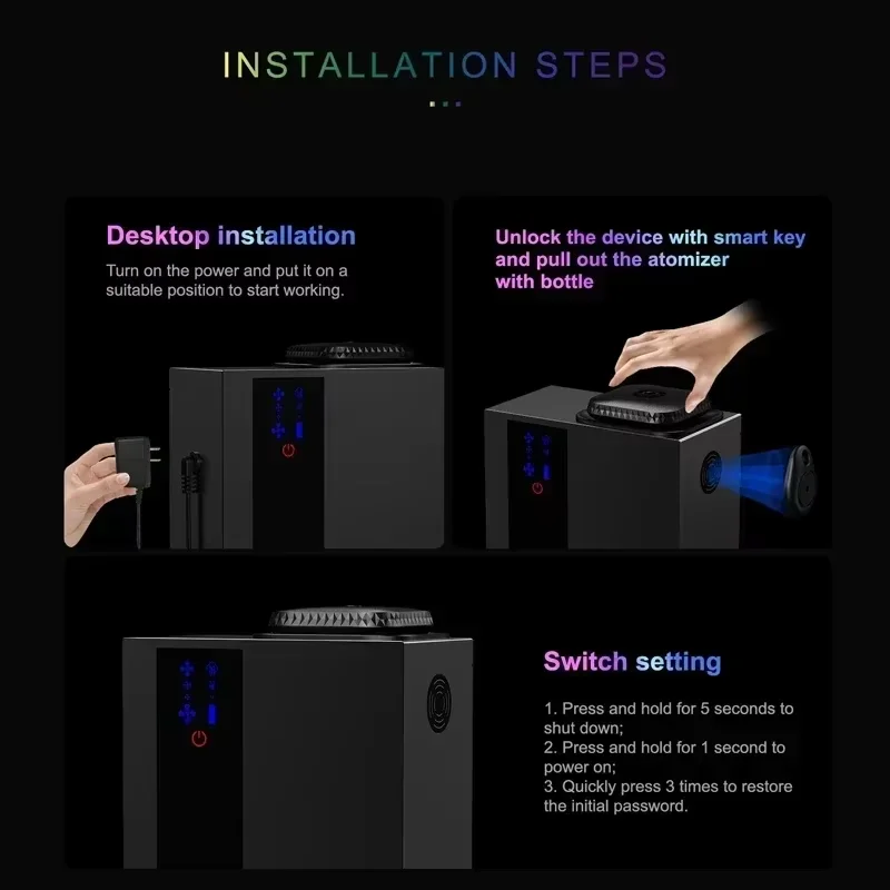900m³ Professional Aroma Diffuser Bluetooth/wifi Smell Distributor Electric Smell for Home HVAC Waterless Essential Oil Diffuser 5