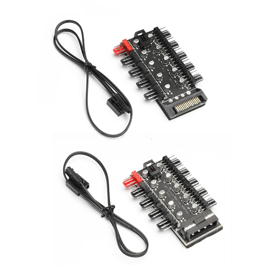 10Pin Fan Hub Cooler Splitter Speed Controller Adapter