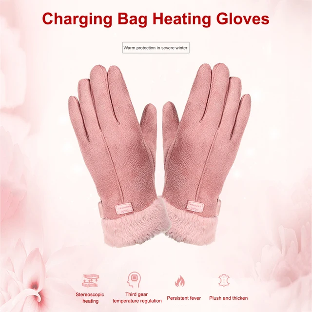 Labor Protection Heated Full Finger Mittens Touch Screen USB Electric Heating Gloves Windproof Constant Temperature for Hiking 3