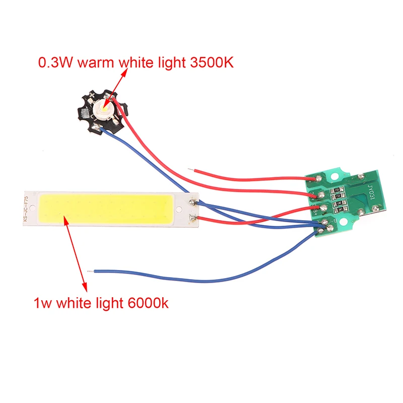 1PC Dual LED Light Board Desk Lamp Flashlight Driver Board Circuit Board DIY Accessories DC3.7V-5V 3