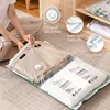 No Pump Need Vacuum Bag Quilt Clothes Organizer Wardrobe Storage SealerBags Compressed Saving Space Bags Reusable Travel Package 4