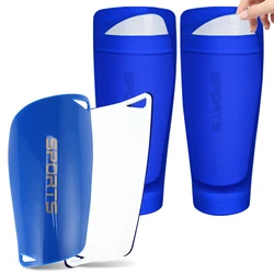 Loogdeel Youth Soccer Shin Guard Socks with EVA Cushion Protection - M (Blue)