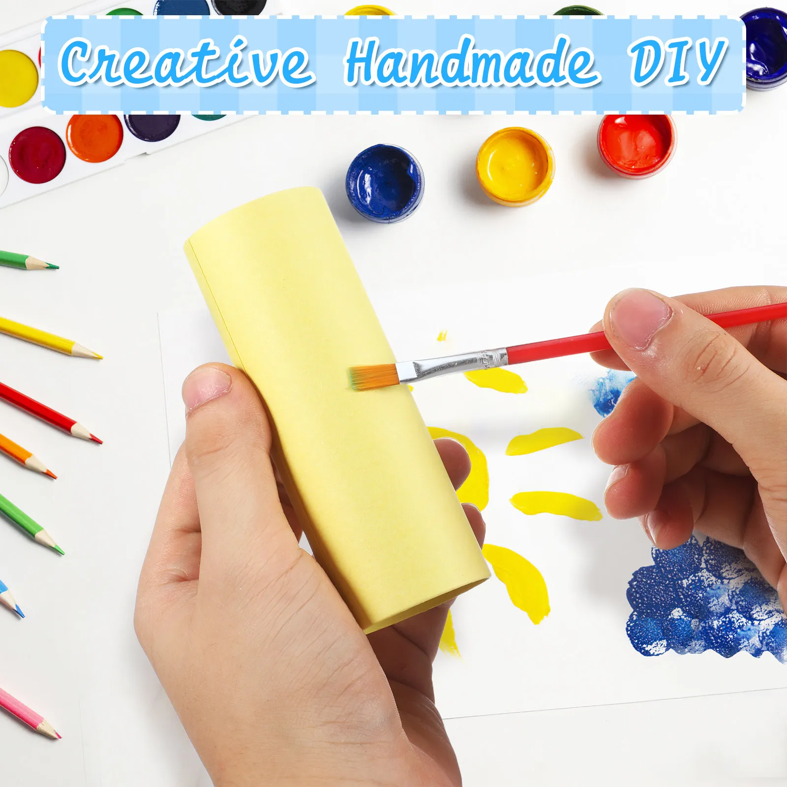 20Pcs 색칠 종이 튜브 친환경 크래프트 메일링 튜브 아트 드로잉 포스터 그림 보관 배송 문서 캐리어