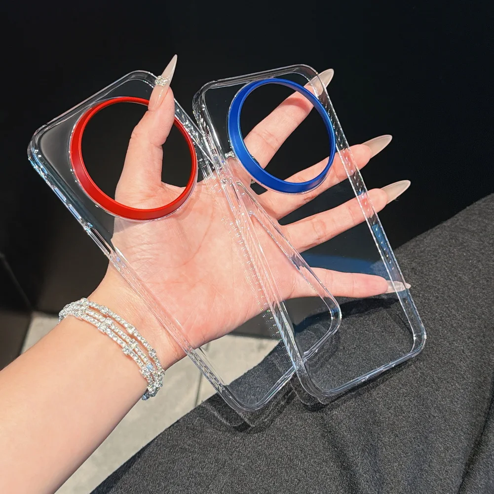 Ultra-Thin Clear Magnetic Case with Camera Ring Protection Cover