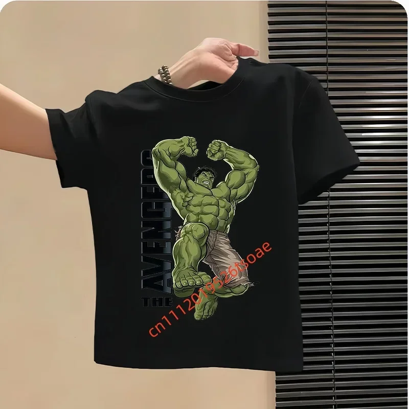 The Hulk 2026 New Style Children's Pure Cotton Short-Sleeved Boys' Sport Shirt Girls' Casual Top Summer T-Shirt Cartoon Print 4