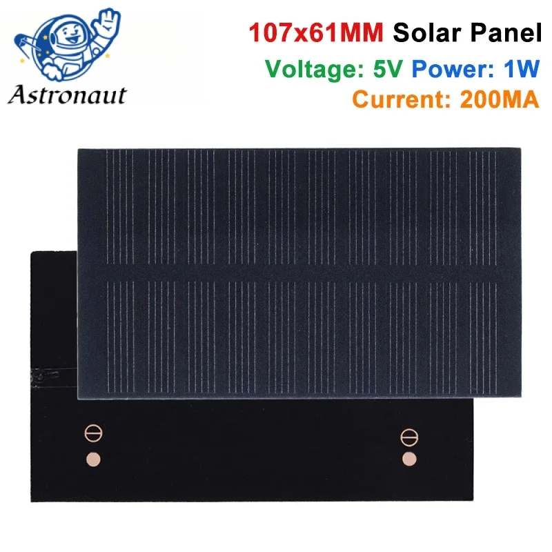 Smart Electronics Pannello Solare 1W 5V Elettronico Fai Da Te Piccolo Pannello Solare Per Caricabatterie Per Telefono Cellulare Giocattolo Leggero Per