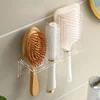 Acrylic Comb Holder Organizer Storage Shelf Clear Transparent Wall-Mounted Hair Brushes Rack Bathroom Accessories Home Shelves 1
