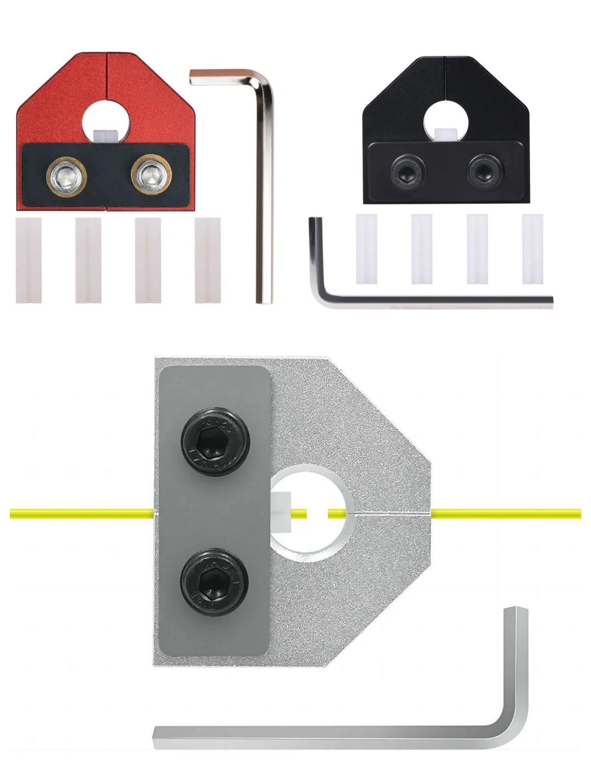 Pièces d'imprimante 3D connecteur de filament en alliage d'aluminium connecteur de rupture pour laboratoire Bambu Creality Elegoo eSUN Sunlu PLA PETG ABS