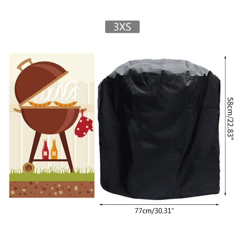 Waterproof BBQ Cover Grill Cover Anti Dust Rain Cap Barbecue Protective Supplies 2