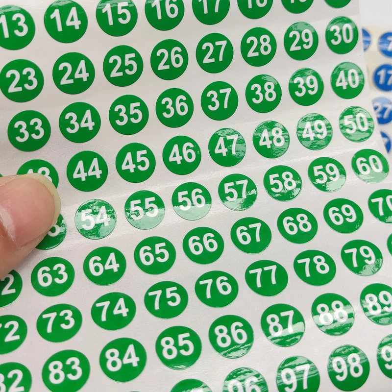 1000Pcs Round Number Stickers 1-100 - Self-Adhesive Vinyl Labels For Organizing, Waterproof - View #9