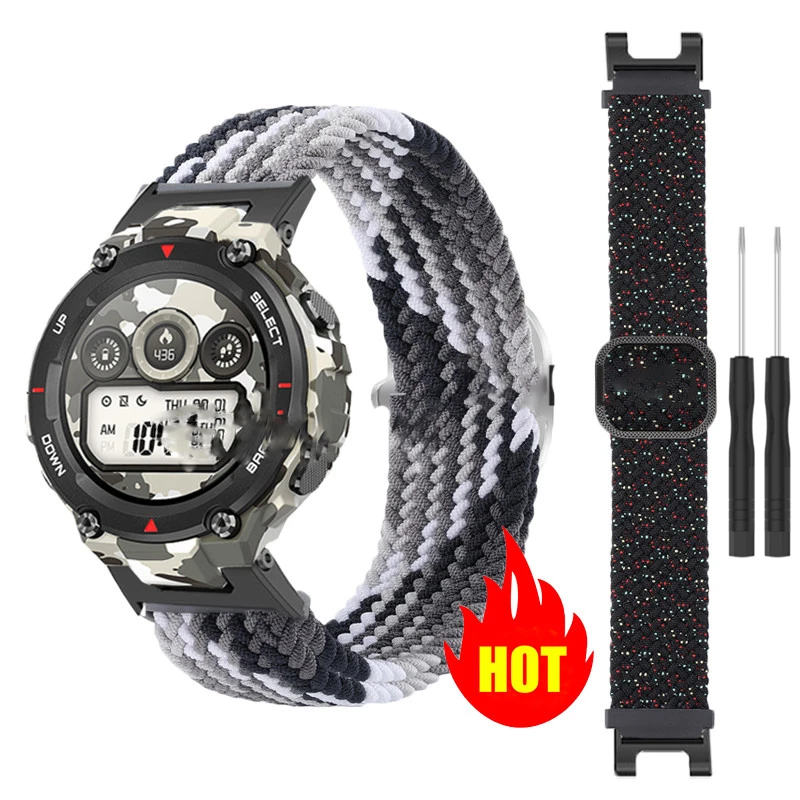 Breathable Nylon Adjustable Wristband - Soft Elastic Bracelet for Smart Watch Accessories