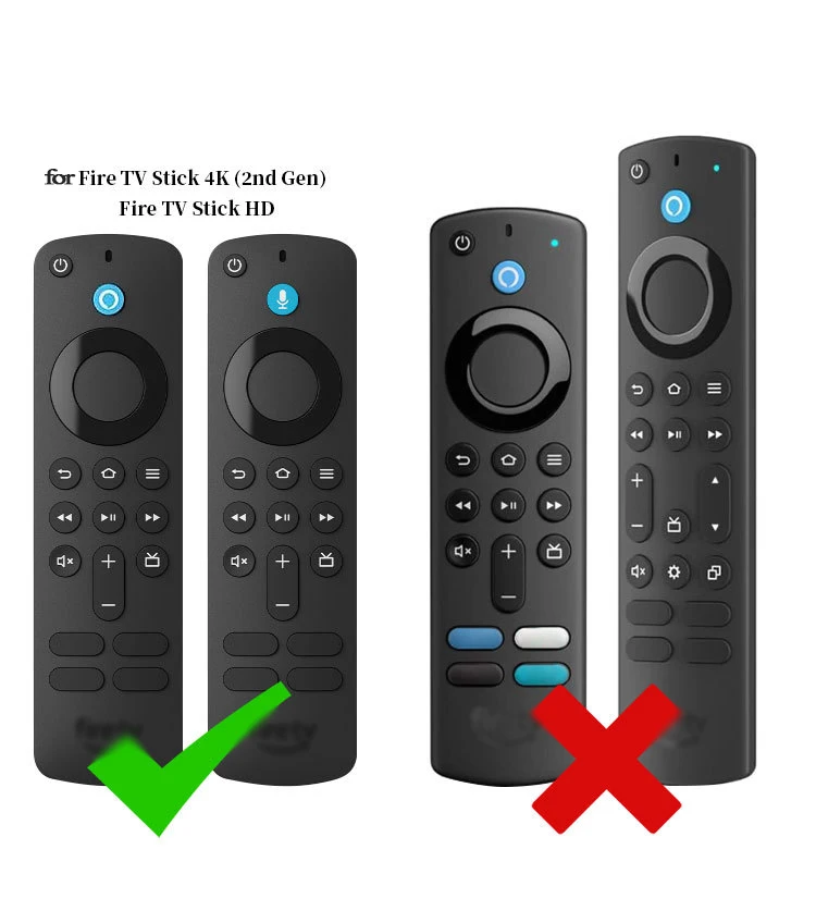 Soft Silicone Case for Fire TV Stick 4K (2nd Gen) Remotes NonSlip Texture Shell