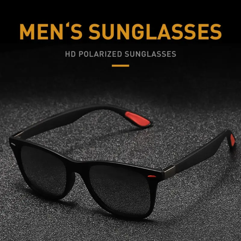 Polarized Sunglasses European and American Fashion Sports Sunglasses Men Polarized Beige Nail Sunglasses Outdoor Driver for Driving