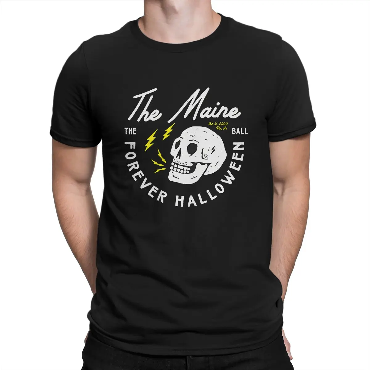 

Men's T-Shirts The Maine Band Funny 100% Cotton Tee Shirt Short Sleeve The Maine Band T Shirt Crew Neck Clothes Summer